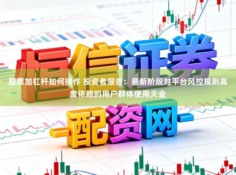 股票加杠杆如何操作 投资者报告：最新阶段对平台风控规则高度依赖的用户群体使用天金